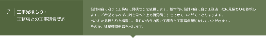 工事見積もり・工務店等との工事請負契約