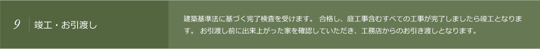 竣工・お引渡し